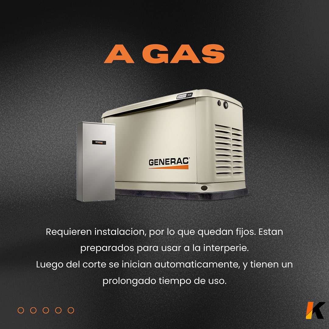 Generador listo para funcionar