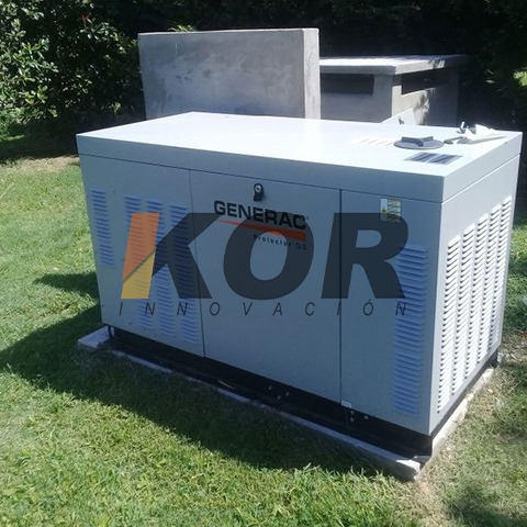 Generador Generac en jardin